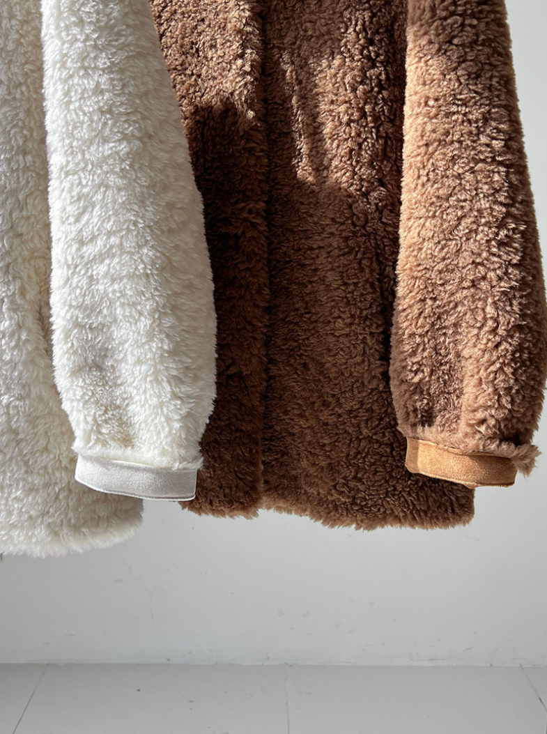 ボアタッチフェイクムートンジャケット