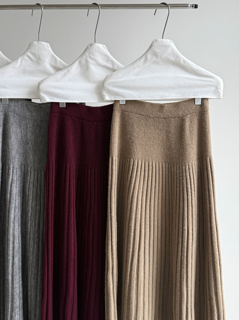 ［ SET ］ルーズフィットダメージニット×ロングスカートセット