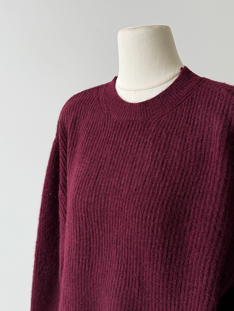 ［ SET ］ルーズフィットダメージニット×ロングスカートセット