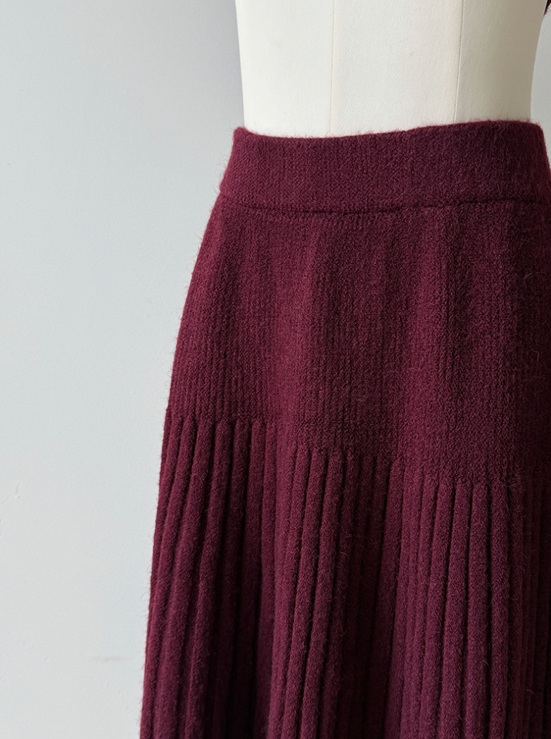 ［ SET ］ルーズフィットダメージニット×ロングスカートセット