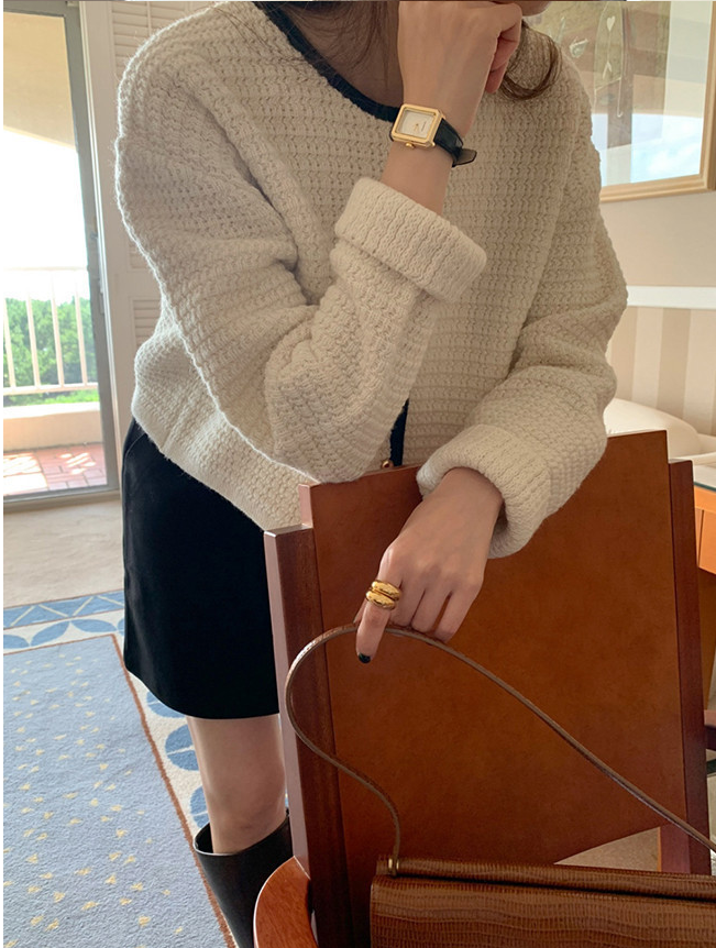 ヴィンテージコントラストニットカーディガン