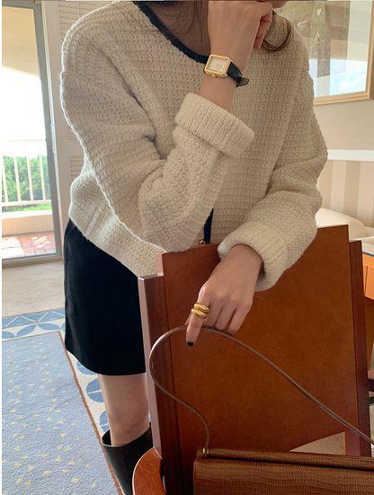 ヴィンテージコントラストニットカーディガン