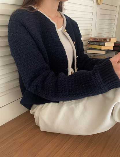 ヴィンテージコントラストニットカーディガン