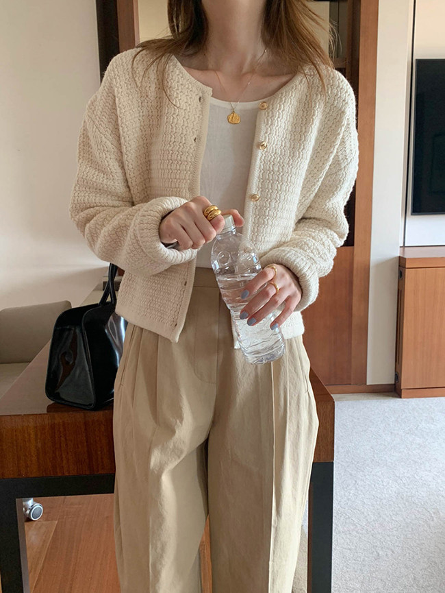 ヴィンテージコントラストニットカーディガン