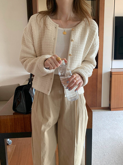 ヴィンテージコントラストニットカーディガン