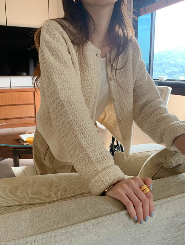 ヴィンテージコントラストニットカーディガン