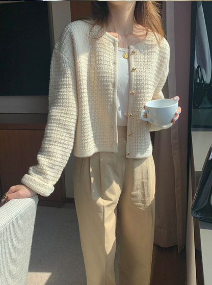 ヴィンテージコントラストニットカーディガン