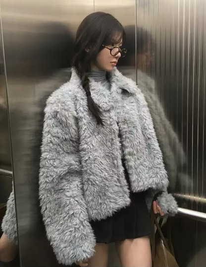 ショートフェイクファージャケット