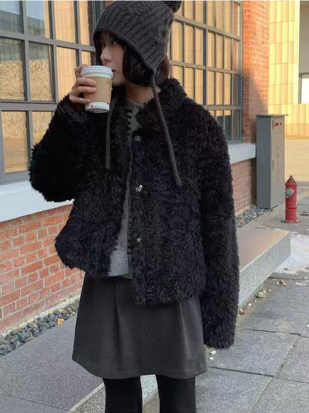 ショートフェイクファージャケット