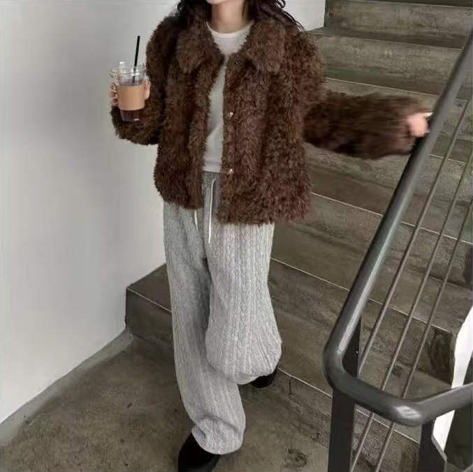 ショートフェイクファージャケット