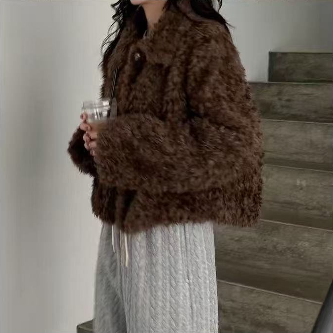 ショートフェイクファージャケット