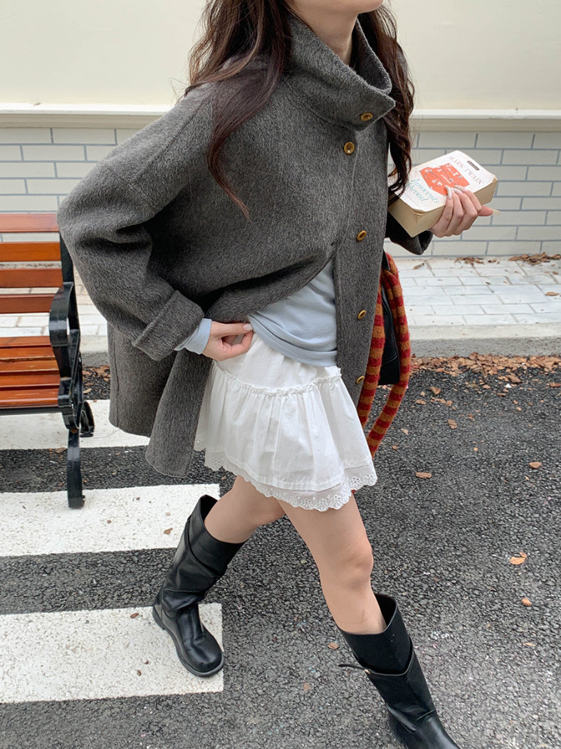 【12/19(金)PM12:00～販売START】クラシックスタンドネックウールハーフコート