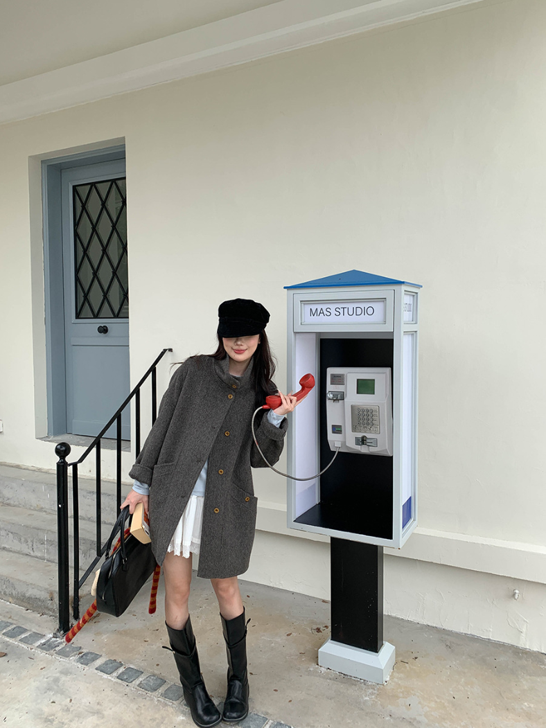 【12/19(金)PM12:00～販売START】クラシックスタンドネックウールハーフコート