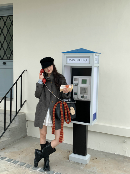 【12/19(金)PM12:00～販売START】クラシックスタンドネックウールハーフコート