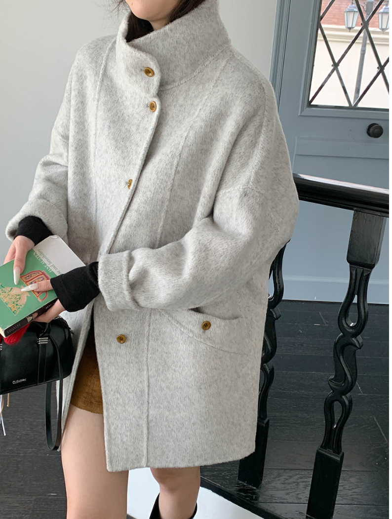 【12/19(金)PM12:00～販売START】クラシックスタンドネックウールハーフコート