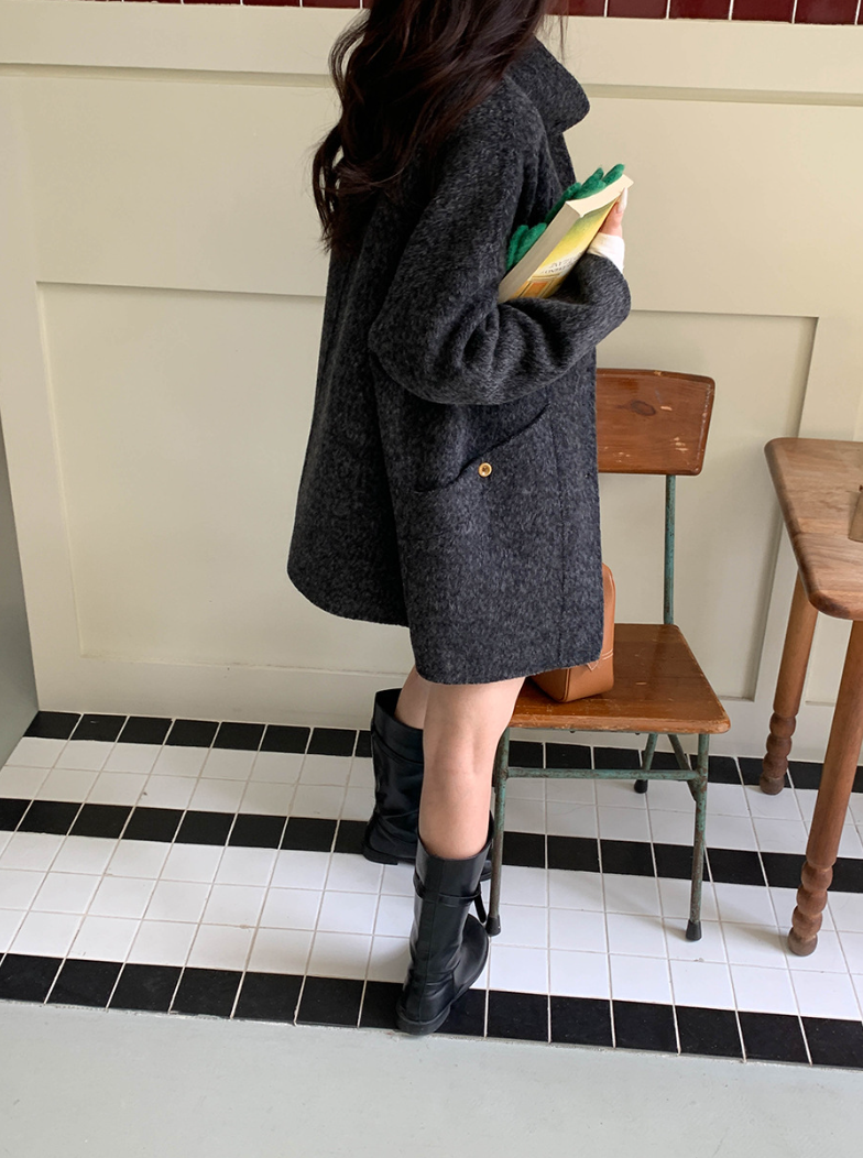 【12/19(金)PM12:00～販売START】クラシックスタンドネックウールハーフコート