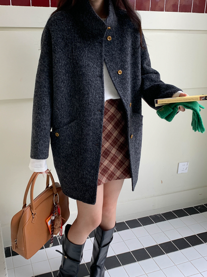 【12/19(金)PM12:00～販売START】クラシックスタンドネックウールハーフコート