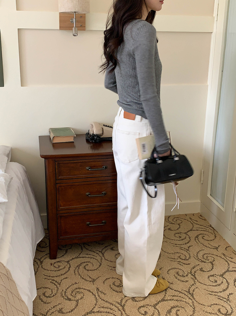 【一部即納】レイヤードデザインリブニット