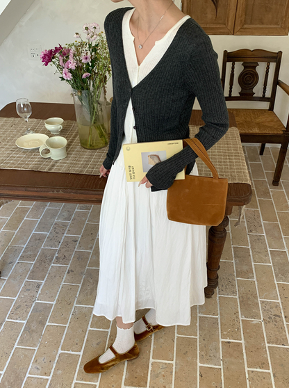 【一部即納】レイヤードデザインリブニット