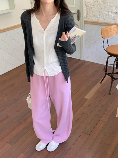 【一部即納】レイヤードデザインリブニット