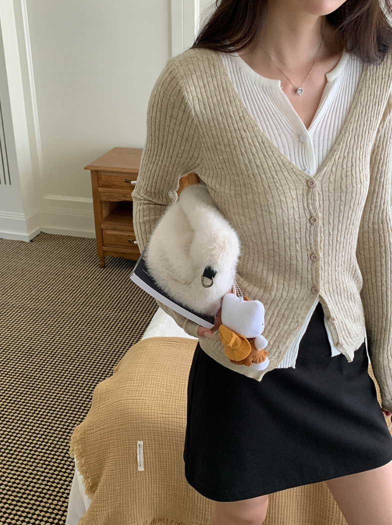 【一部即納】レイヤードデザインリブニット