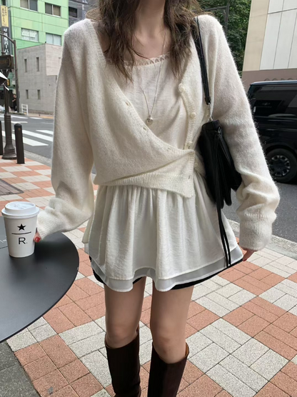 【即納】ソフトエアリーニットカーディガン