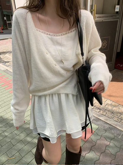 【即納】ソフトエアリーニットカーディガン