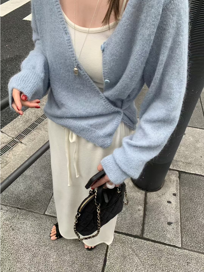 【即納】ソフトエアリーニットカーディガン