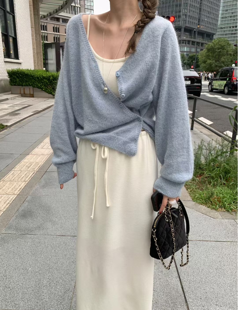 【即納】ソフトエアリーニットカーディガン