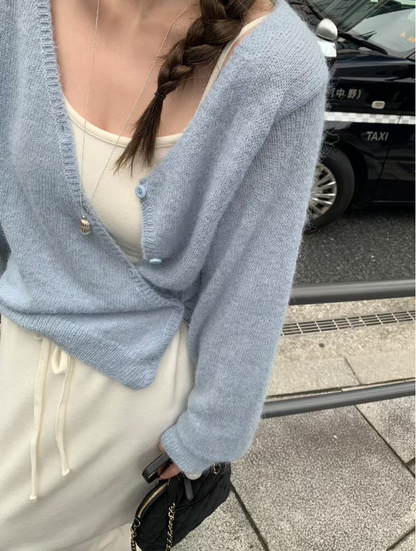 【即納】ソフトエアリーニットカーディガン