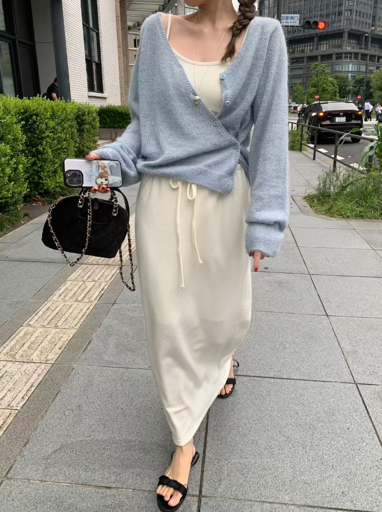 【即納】ソフトエアリーニットカーディガン