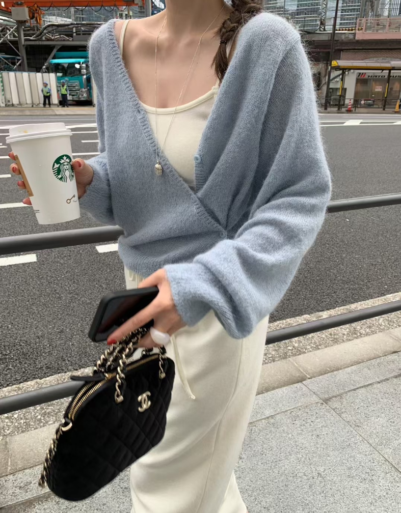 【即納】ソフトエアリーニットカーディガン