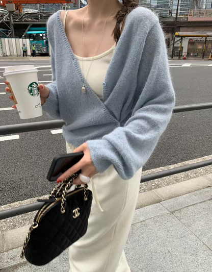 【即納】ソフトエアリーニットカーディガン