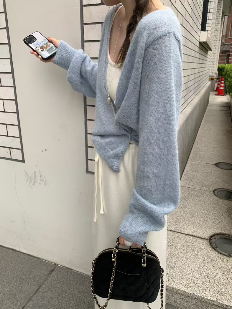 【即納】ソフトエアリーニットカーディガン