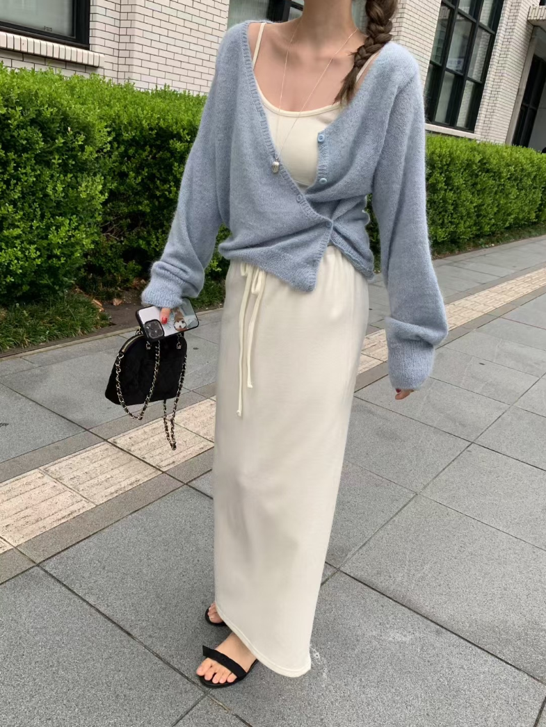 【即納】ソフトエアリーニットカーディガン