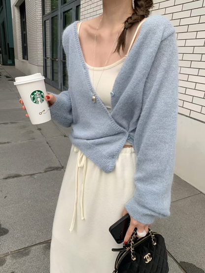 【即納】ソフトエアリーニットカーディガン