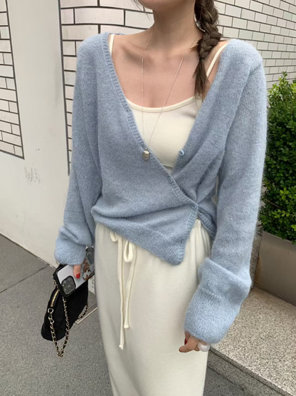 【即納】ソフトエアリーニットカーディガン