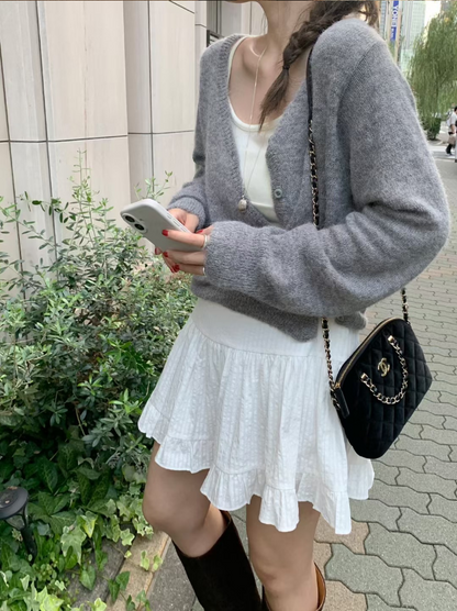 【即納】ソフトエアリーニットカーディガン