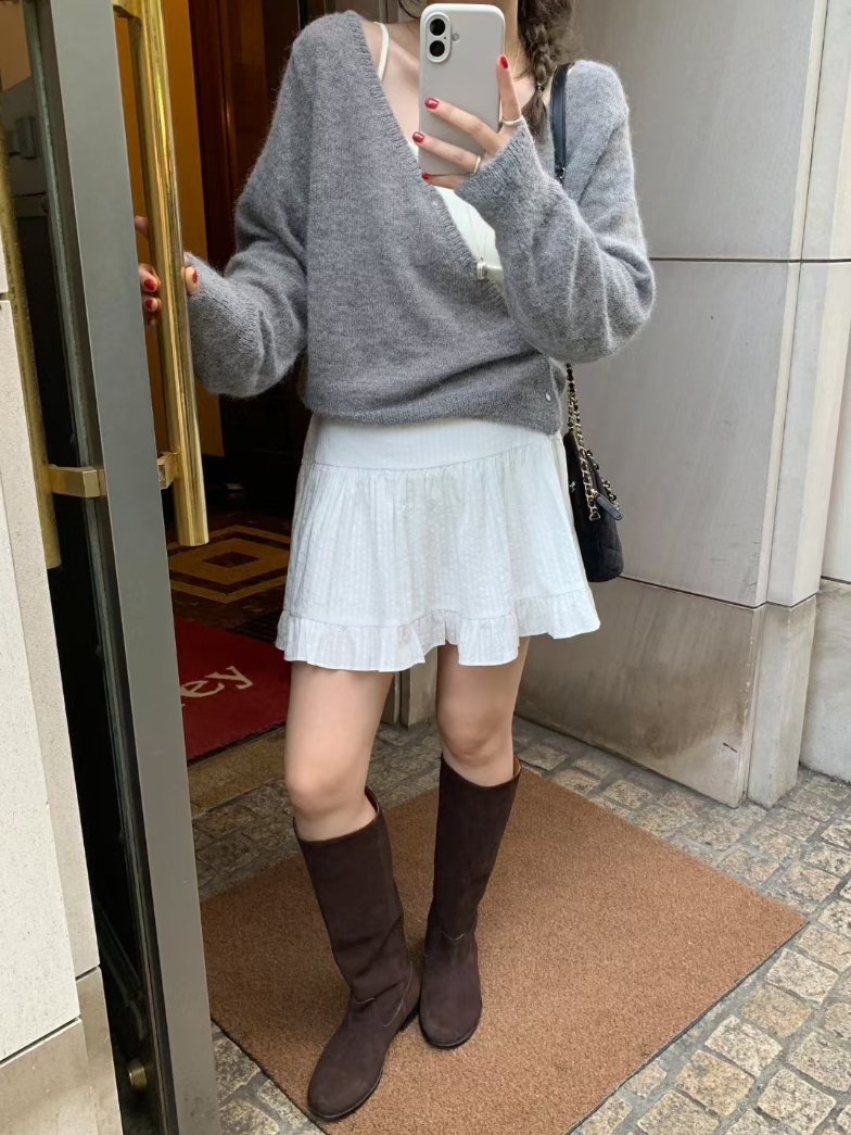 【即納】ソフトエアリーニットカーディガン