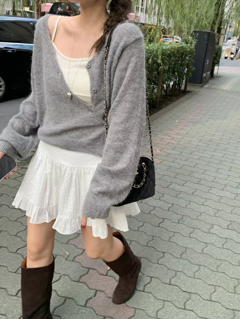 【即納】ソフトエアリーニットカーディガン