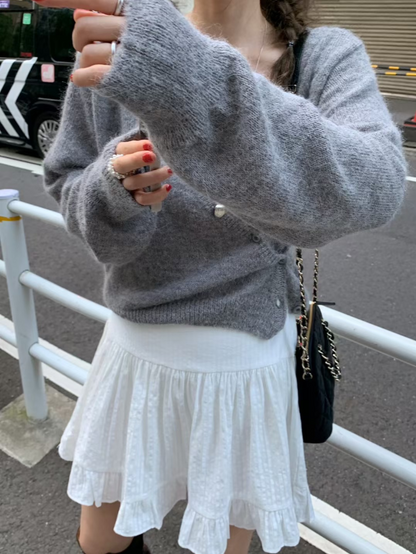 【即納】ソフトエアリーニットカーディガン