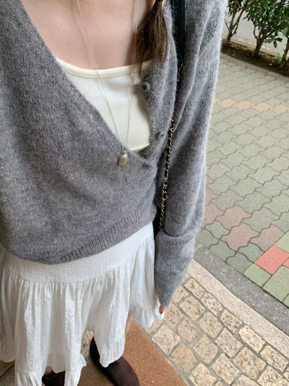 【即納】ソフトエアリーニットカーディガン