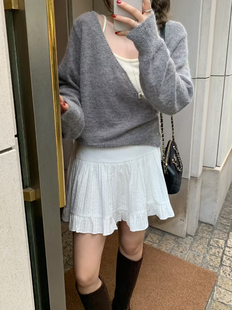 【即納】ソフトエアリーニットカーディガン