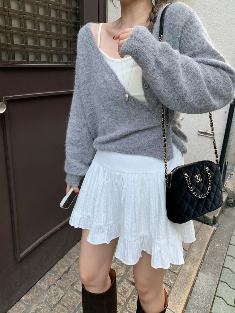 【即納】ソフトエアリーニットカーディガン