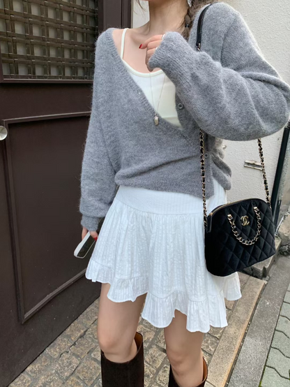 【即納】ソフトエアリーニットカーディガン