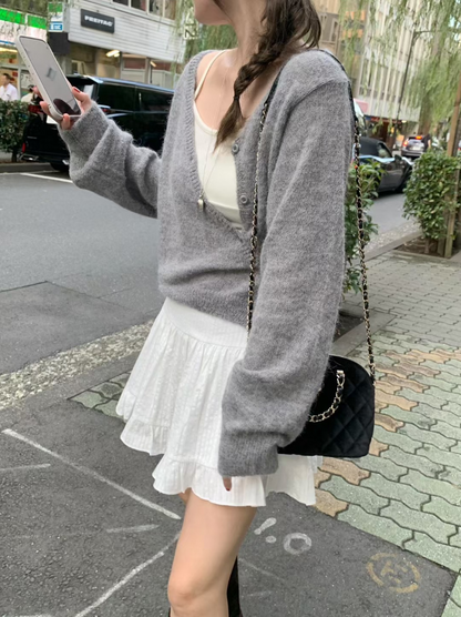 【即納】ソフトエアリーニットカーディガン