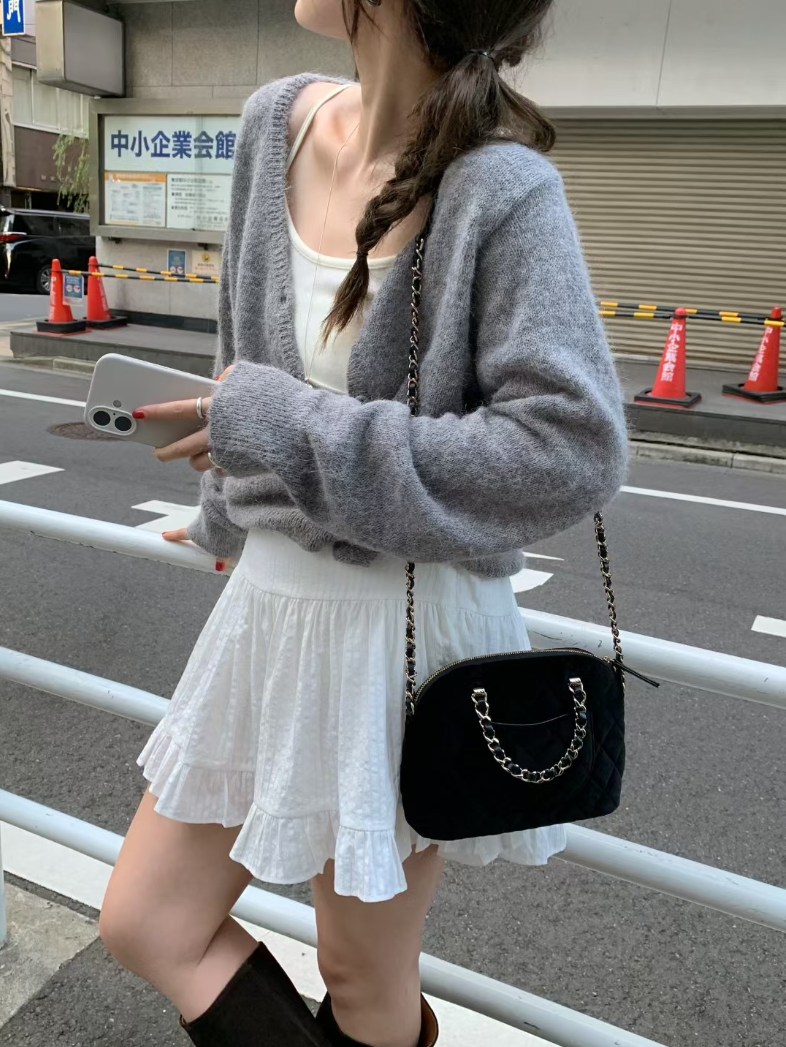 【即納】ソフトエアリーニットカーディガン