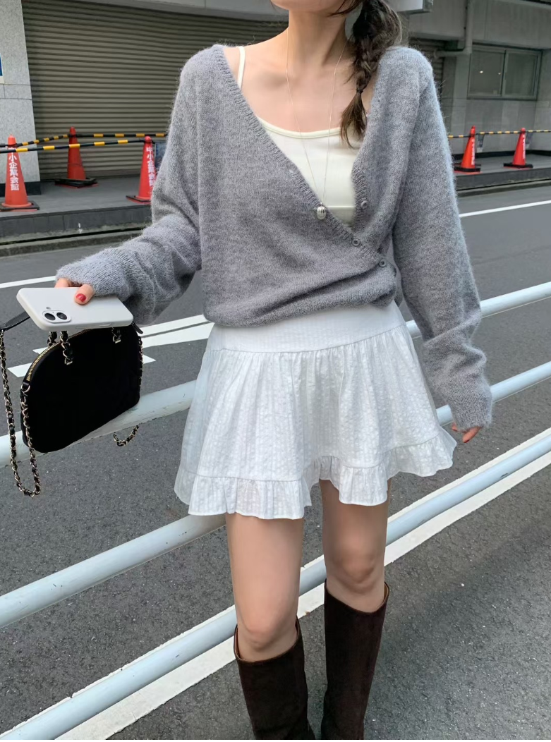 【即納】ソフトエアリーニットカーディガン