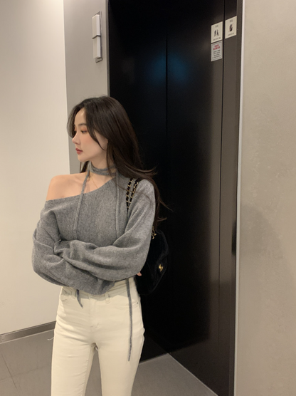 【即納】ネックストラップワンショルトップス