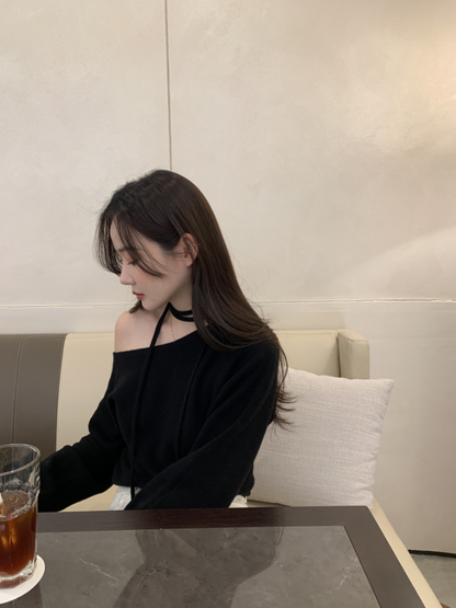 【即納】ネックストラップワンショルトップス